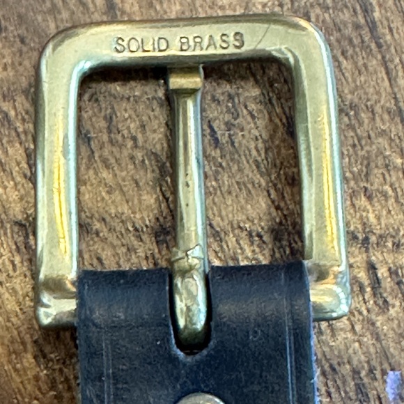 J. Crew | Black Italian Leather Corset-Style Dress Belt, Solid Brass Buckle, M - Picture 4 of 10